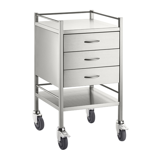 Medical Grade SS Trolley - 4 Drawer