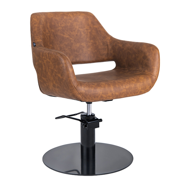 Madison Salon Chair - Tan Round Base