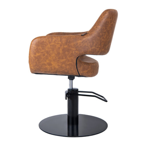 Madison Salon Chair - Tan Round Base