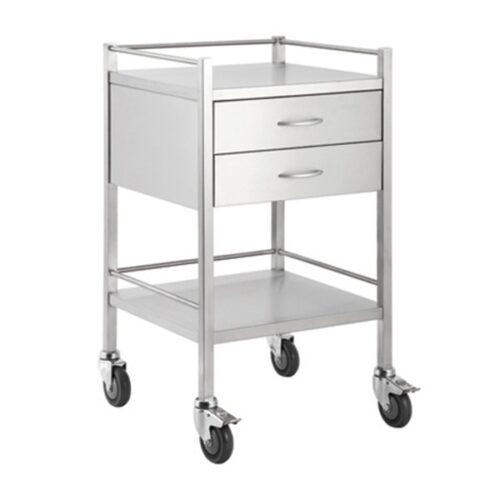 Medical Grade SS Trolley - 2 Drawer