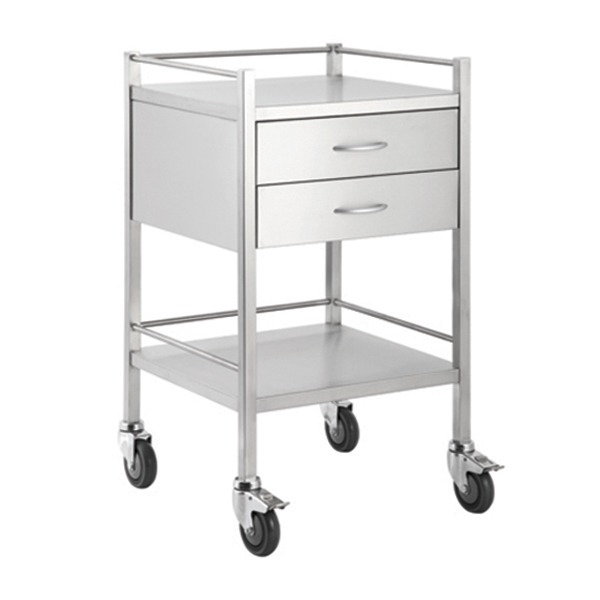 Medical Grade SS Trolley - 2 Drawer