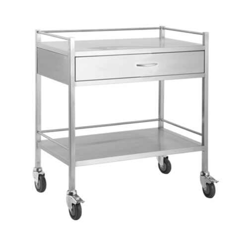 Medi SS Trolley - 1 Drawer Double