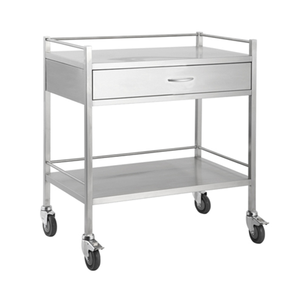 Medi SS Trolley - 1 Drawer Double