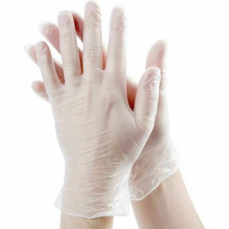 Small Vinyl Lightly Powdered Clear Gloves 100pk